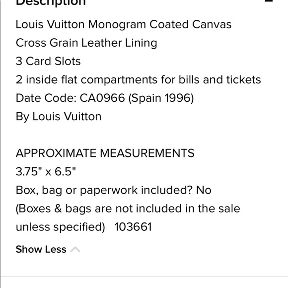 AUTHENTIC ✔️ Louis Vuitton Wallet - Purchased from Tradsey - Picture 10 of 10